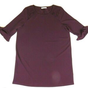 Signature Collection Pullover Dress Purple Bell Sleeves Women's Plus Size 2X/2T